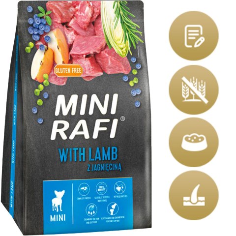 Sucha Karma Dla Psa RAFI MINI Adult z Jagnięciną 3 kg - 2 szt.