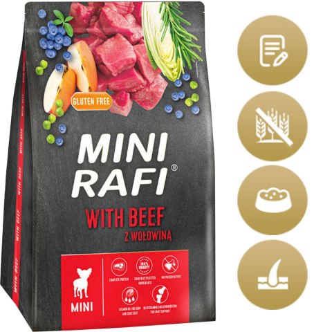 Sucha Karma Dla Psa RAFI MINI Adult z Wołowiną 3 kg - 1 szt.