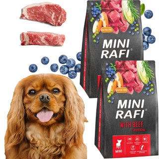 Sucha Karma Dla Psa RAFI MINI Adult z Wołowiną 3 kg - 2 szt.