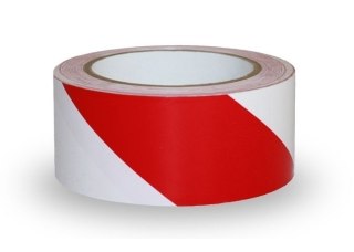 TAŚMA OSTRZEGAWCZA BIAŁO-CZERWONA 75MM*100M