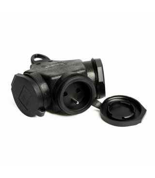 ROZGAŁĘŻNIK POTRÓJNY GUMOWY 3*2P+Z Z/UZ IP44