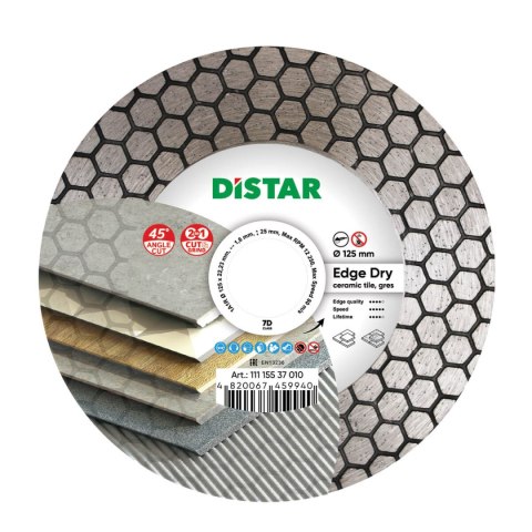 TARCZA DIAMENTOWA EDGE DRY 125*1,6*25*22,23