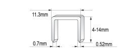 ZSZYWACZ TAPICERSKI 4-14MM ZSZYWKI 0.7M
