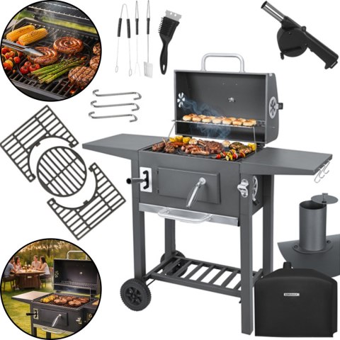 Grill Ogrodowy Z Pokrywą 105x110x50cm Kaminer
