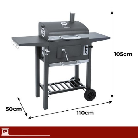Grill Ogrodowy Z Pokrywą 105x110x50cm Kaminer