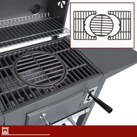 Grill Ogrodowy Z Pokrywą 105x110x50cm Kaminer