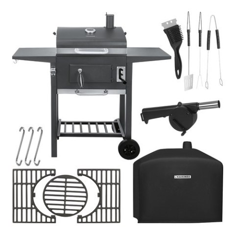 Grill Ogrodowy Z Pokrywą 105x110x50cm Kaminer