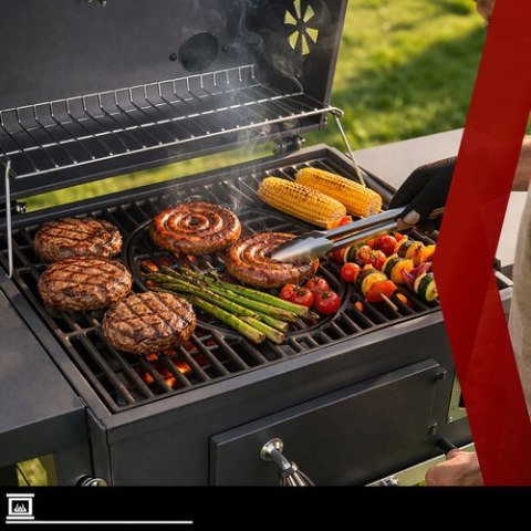 Grill Ogrodowy Z Pokrywą 105x110x50cm Kaminer