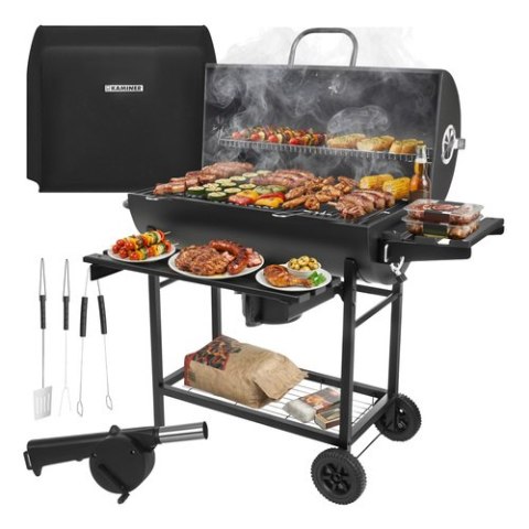 Grill Ogrodowy Z Pokrywą 108x67x96cm Kaminer