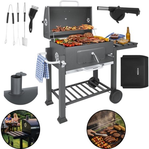 Grill Ogrodowy Z Pokrywą 114x67x120cm Kaminer