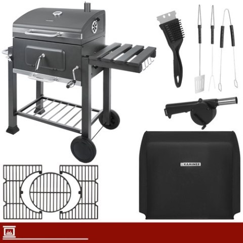 Grill Ogrodowy Z Pokrywą 114x67x120cm Kaminer