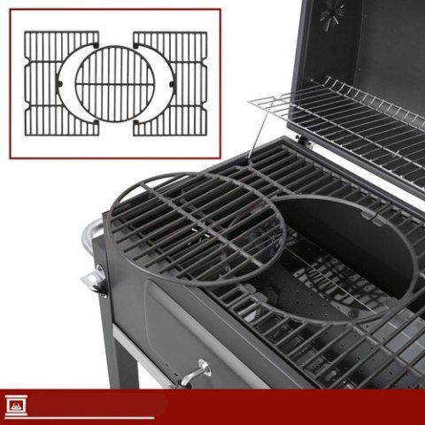 Grill Ogrodowy Z Pokrywą 114x67x120cm Kaminer