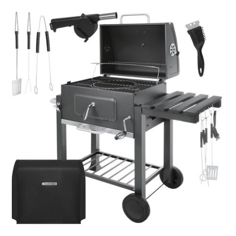 Grill Ogrodowy Z Pokrywą 114x67x120cm Kaminer
