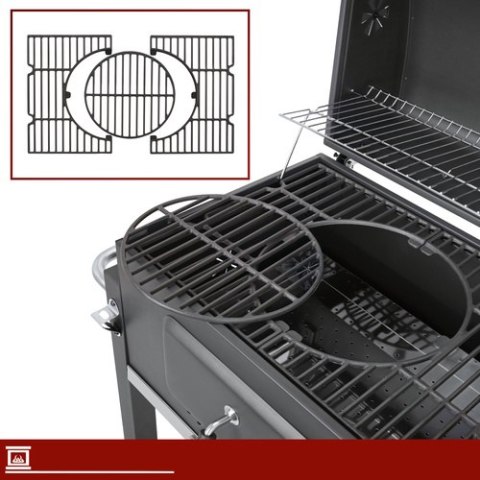 Grill Ogrodowy Z Pokrywą 116x70x110cm Kaminer