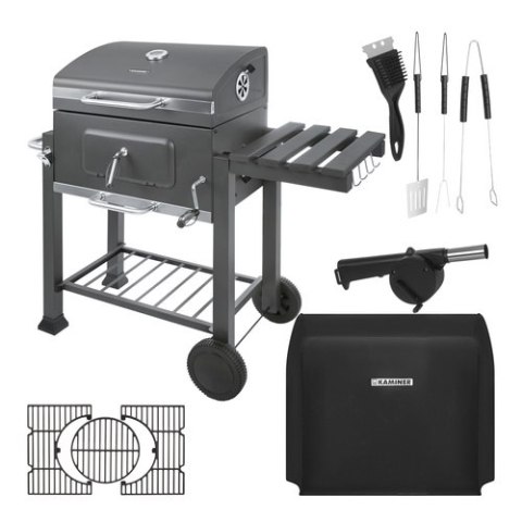 Grill Ogrodowy Z Pokrywą 116x70x110cm Kaminer