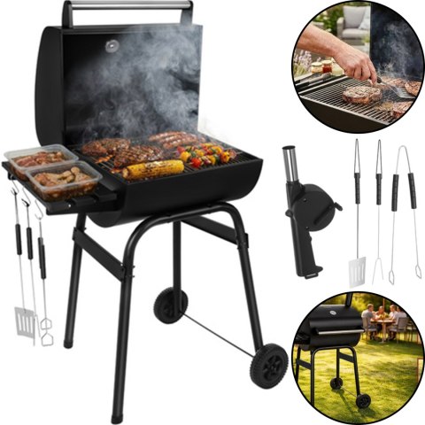 Grill Ogrodowy Z Pokrywą 82x51x117cm Kaminer