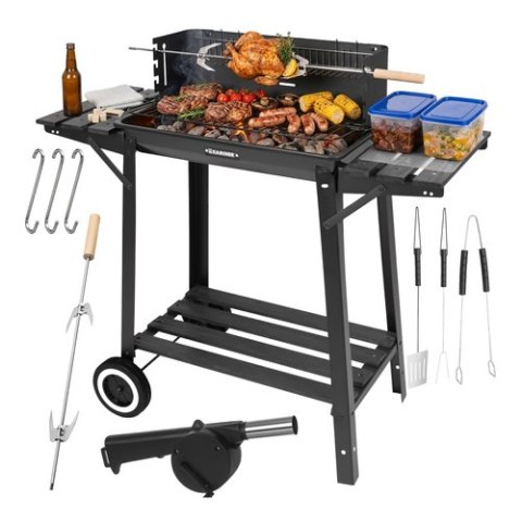 Grill Ogrodowy Z Rożnem 93x41x86cm Kaminer