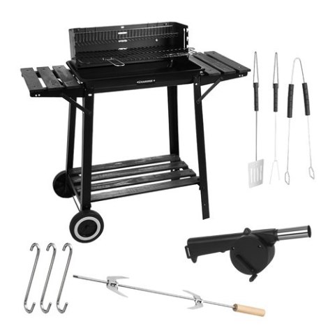 Grill Ogrodowy Z Rożnem 93x41x86cm Kaminer