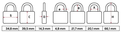 KŁÓDKA NA ODCISK PALCA 35MM USB-C