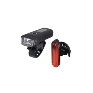 ZESTAW LAMP ROWEROWYCH FALCON EYE CITY 250/5 LM, USB-C