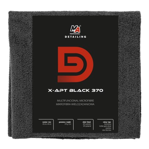 DETAILER MIKROFIBRA X-APT BLACK 370G/M2 40*40